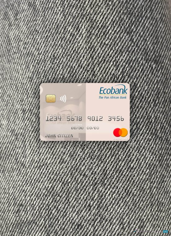 Download Ghana Ecobank Ghana mastercard photolook front Photoshop template
